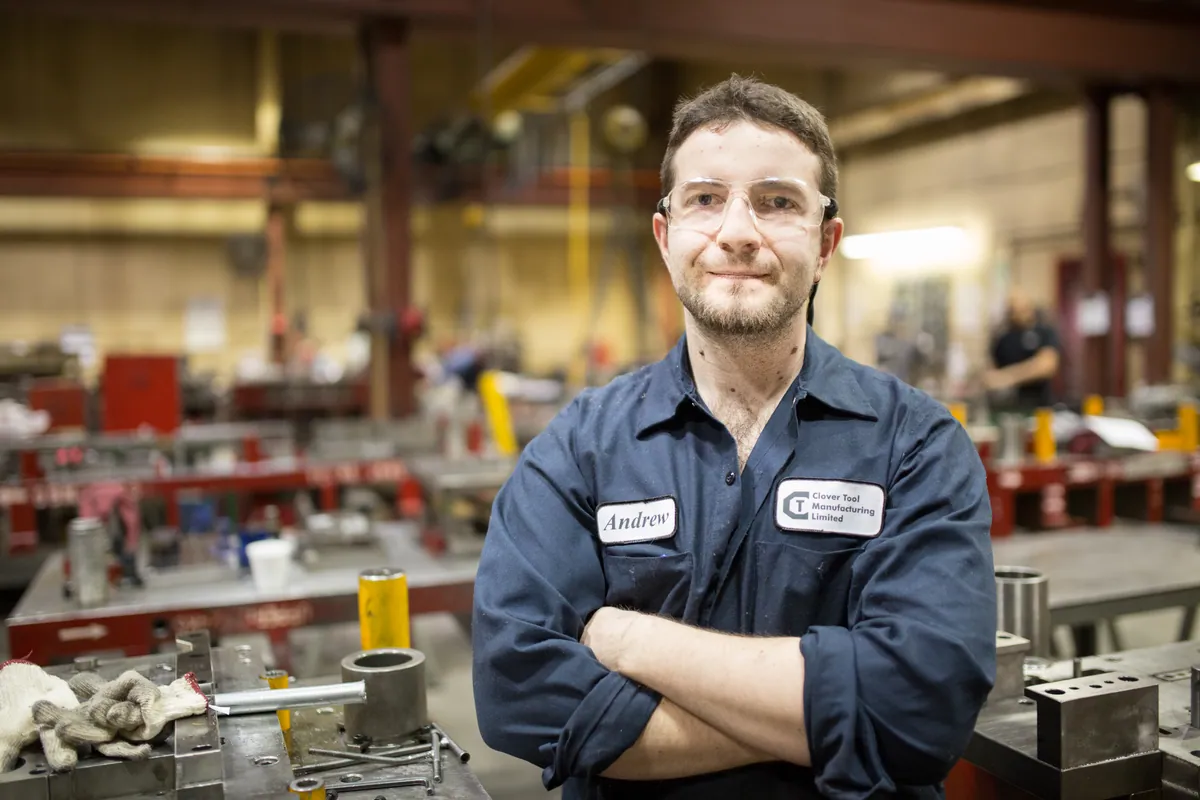 Andrew, a tool & die maker at Clover Tool Mfg.